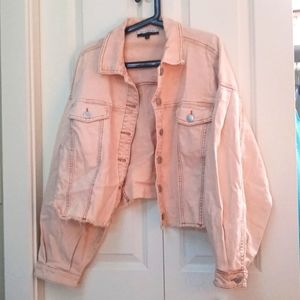 Eloquii cropped jean jacket